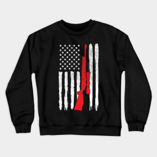 Hunting Vintage American flag For Hunters Crewneck Sweatshirt